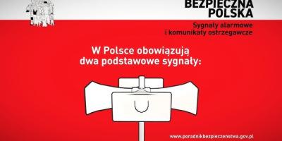 zdjęcie plakatu dotyczące sygnałów alarmowych