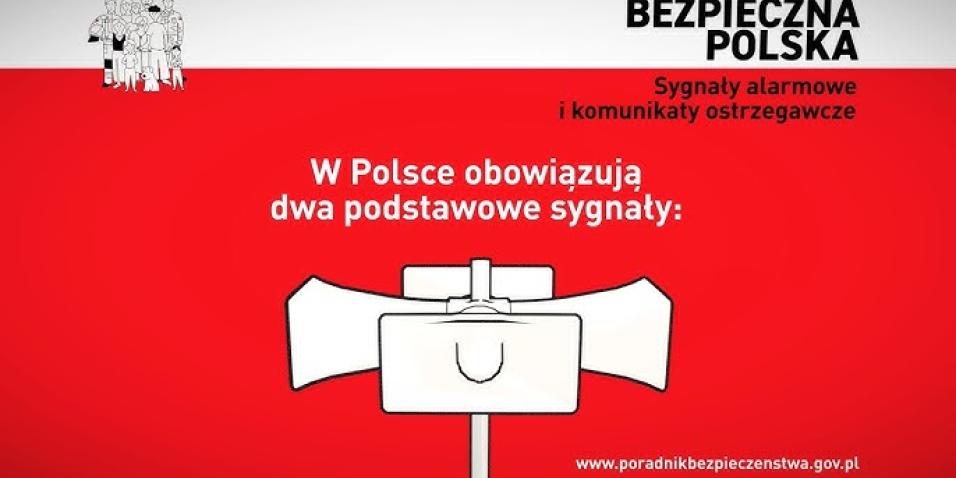 zdjęcie plakatu dotyczące sygnałów alarmowych
