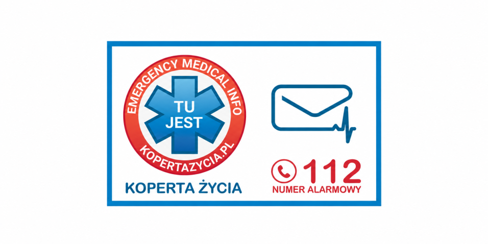 zdjęcie magnesu na lodówkę informujące o kopercie życia